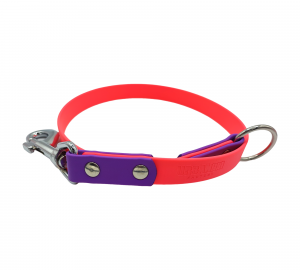 Attache pour pierre à sel rose fluo et violet en Biothane – Cheval – Urban Pet Factory – 19 mm