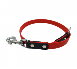 Attache pour pierre à sel en Biothane rouge et noir – 19 mm – Cheval – Urban Pet Factory