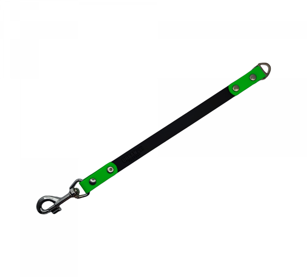 Coupleur pour chien en Biothane vert fluo et noir – Urban Pet Factory
