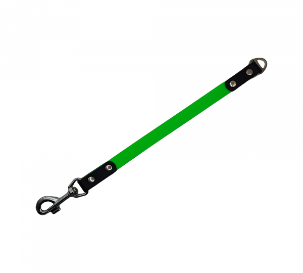 Coupleur pour chien en Biothane vert fluo et noir – Urban Pet Factory