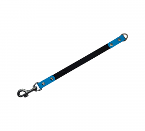 Coupleur pour chien en Biothane noir et bleu ciel – Urban Pet Factory