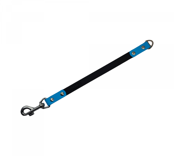 Coupleur pour chien en Biothane noir et bleu ciel – Urban Pet Factory