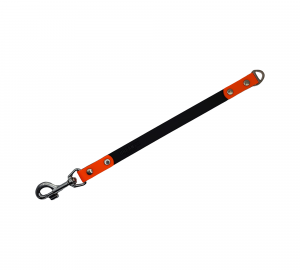 Coupleur en Biothane pour chien noir et orange – Urban Pet Factory