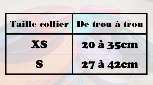 Guide des tailles de colliers pour chiens UrbanPet Factory – Tailles XS et S