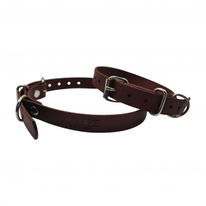 Collier L marron - BASIC (boucle rouleau, sans œillet) - 19mm