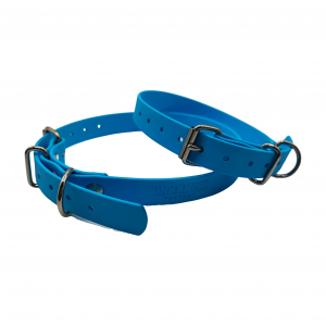 Collier M bleu ciel - BASIC (boucle rouleau, sans œillet) - 19mm
