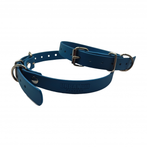 Collier L bleu pétrole - BASIC (boucle rouleau, sans œillet) - 19mm