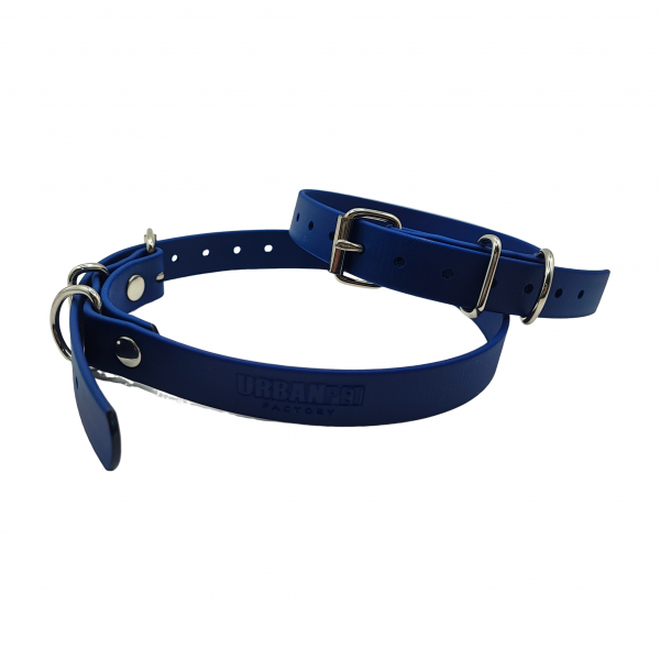 Collier L bleu marine - BASIC (boucle rouleau, sans œillet) - 19mm