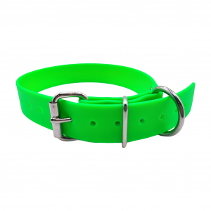 Collier L vert fluo - BASIC (boucle rouleau, sans œillet) - 25mm