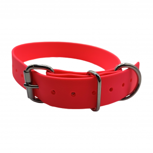 Collier XL rose fluo - BASIC (boucle rouleau, sans œillet) - 25mm
