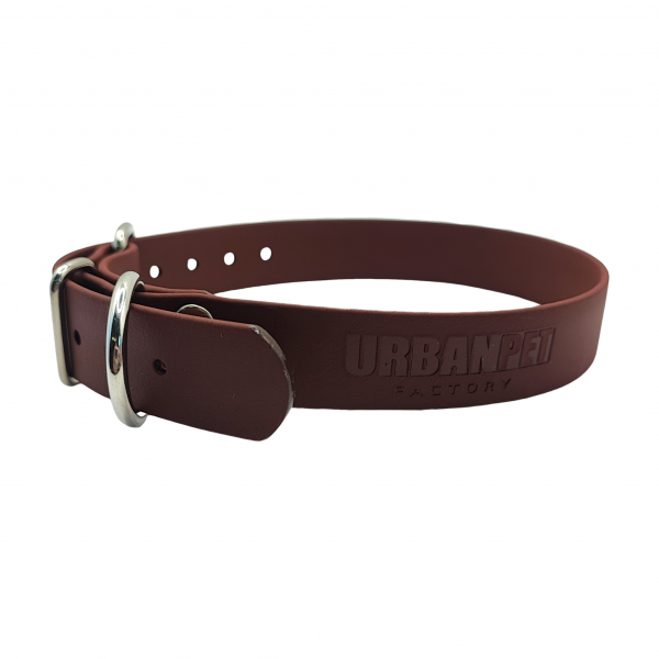 Collier XL marron - BASIC (boucle rouleau, sans œillet) - 25mm – Image 2