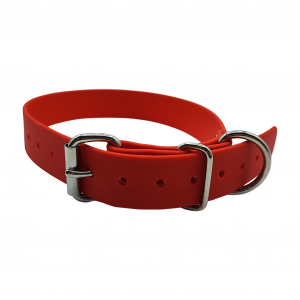 Collier XL rouge - BASIC (boucle rouleau, sans œillet) - 25mm