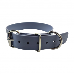 Collier L gris - BASIC (boucle rouleau, sans œillet) - 25mm