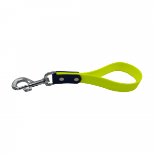 Poignée double jaune fluo et bleu marine - 25mm