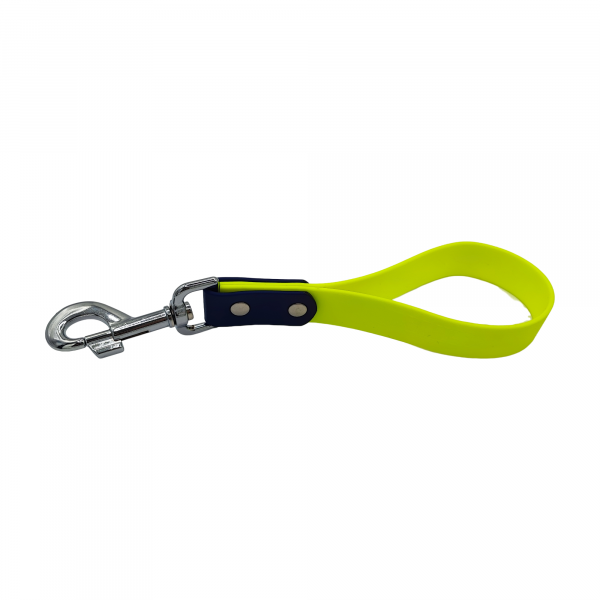 Poignée double jaune fluo et bleu marine - 25mm